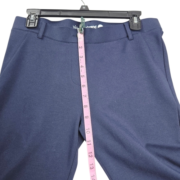 Betabrand Medium Classic Dress Yoga Navy Blue Pull-On Pants Faux Pockets - Picture 9 of 13